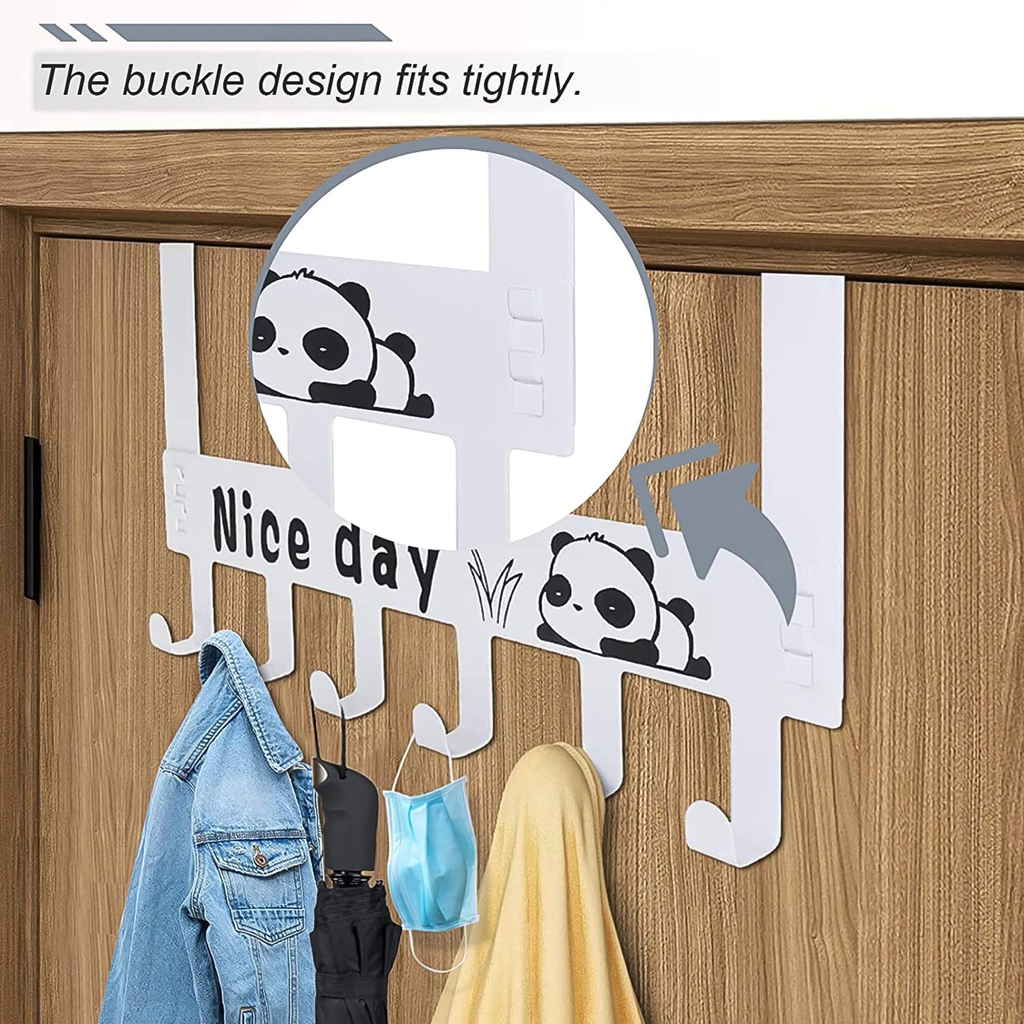 Heavy-duty Carbon Steel Door Hook Hanger Rack (1 Pc 6 Hook White)
