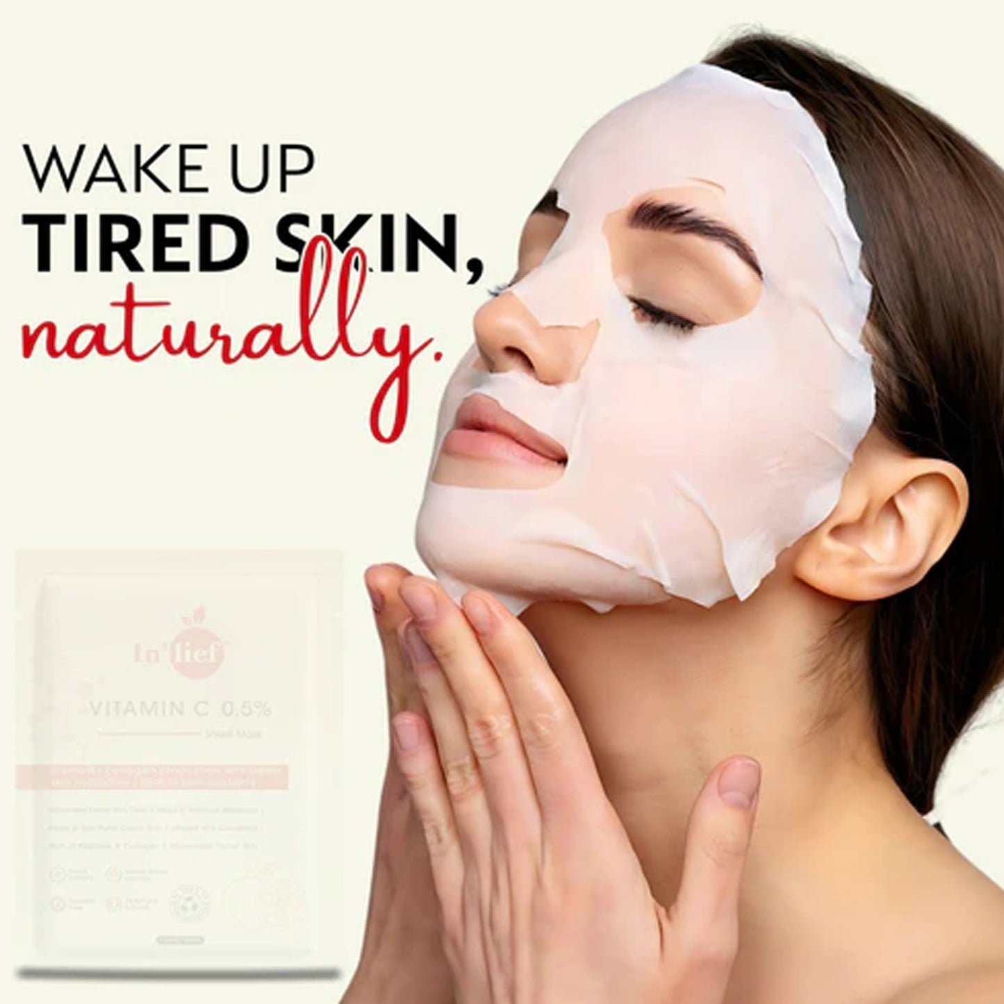 Inlief Hydrating Brightening Sheet Face Mask (1 Pc Assorted)