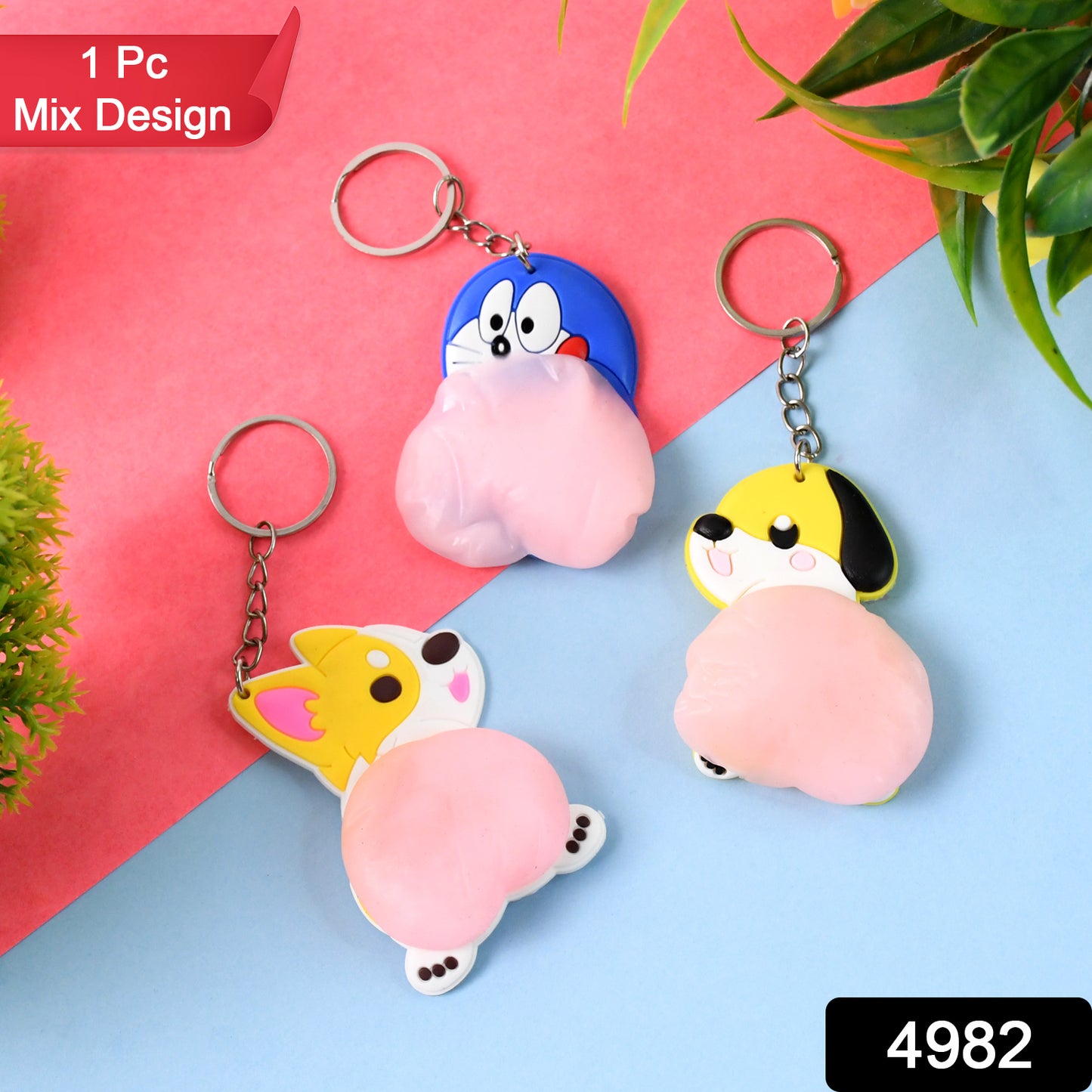Cartoon Animal Keychain (1 Pc Mix Design)