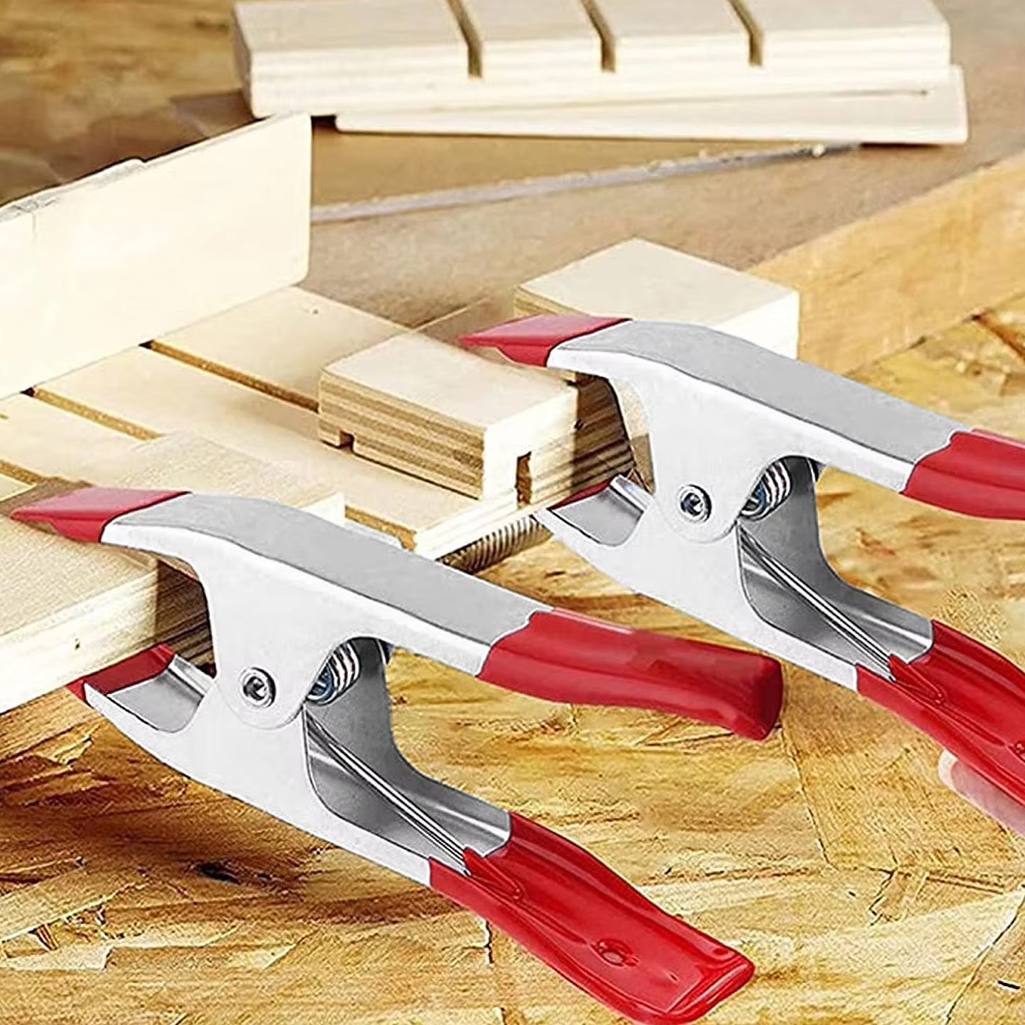 Metal Spring Clamps Heavy Duty Spring Metal Clips Clamp (5 Pcs Set)