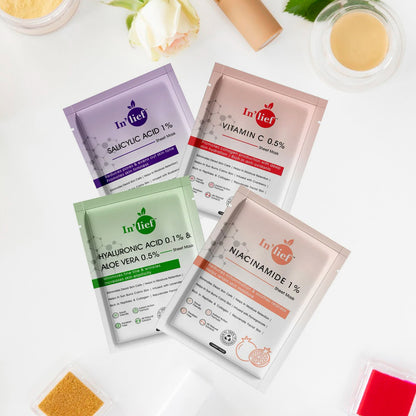 Inlief Hydrating  Brightening Sheet Face Mask  (1 Pc Assorted)
